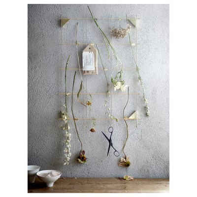 MYRHEDEN Memo board with clips, brass-colour