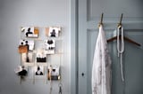 MYRHEDEN Memo board with clips, brass-colour