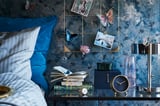 MYRHEDEN Memo board with clips, brass-colour