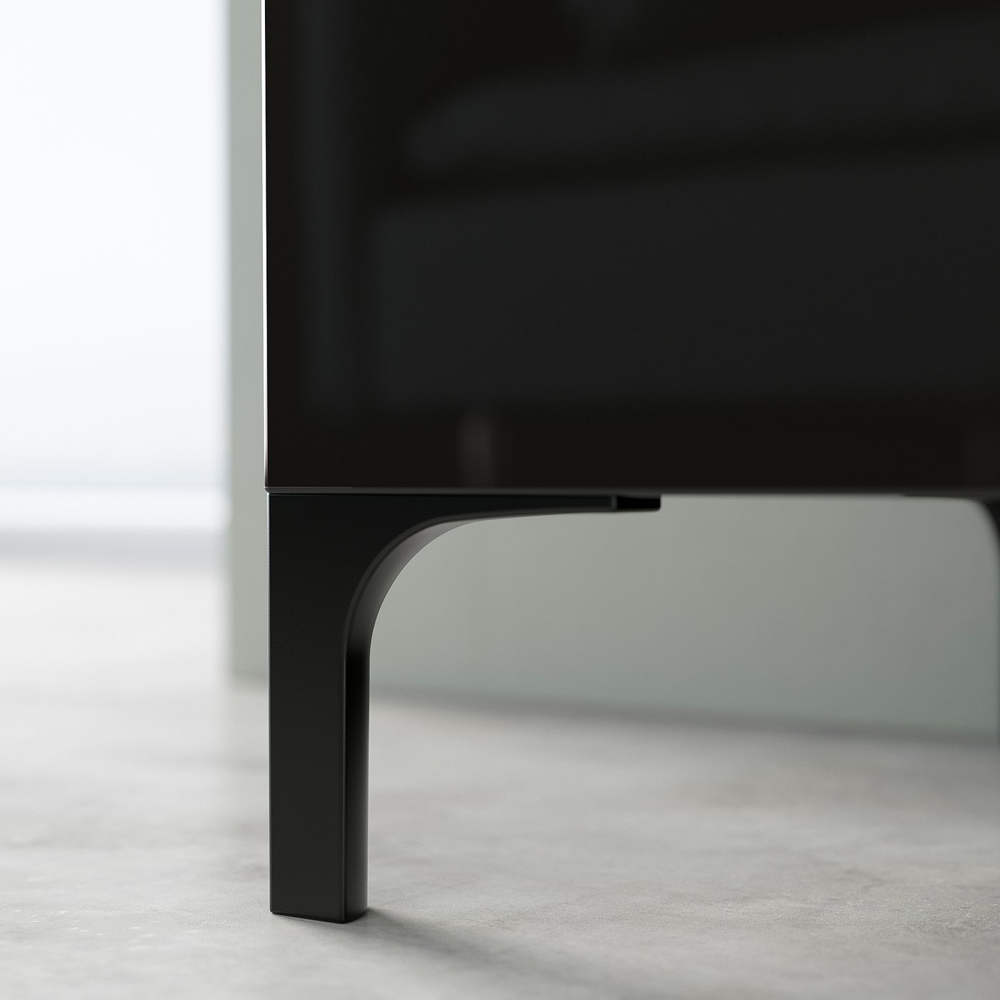 NANNARP leg, black - IKEA