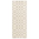 NATTÅG Kitchen mat, beige/check, 45x120 cm