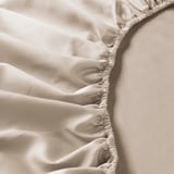 NATTJASMIN Fitted sheet, light beige, 140x200 cm