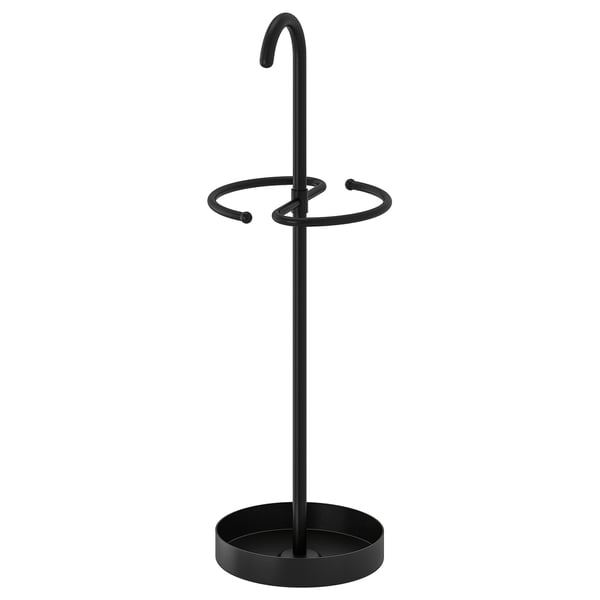 NIPÅSEN Umbrella stand, black, 76 cm