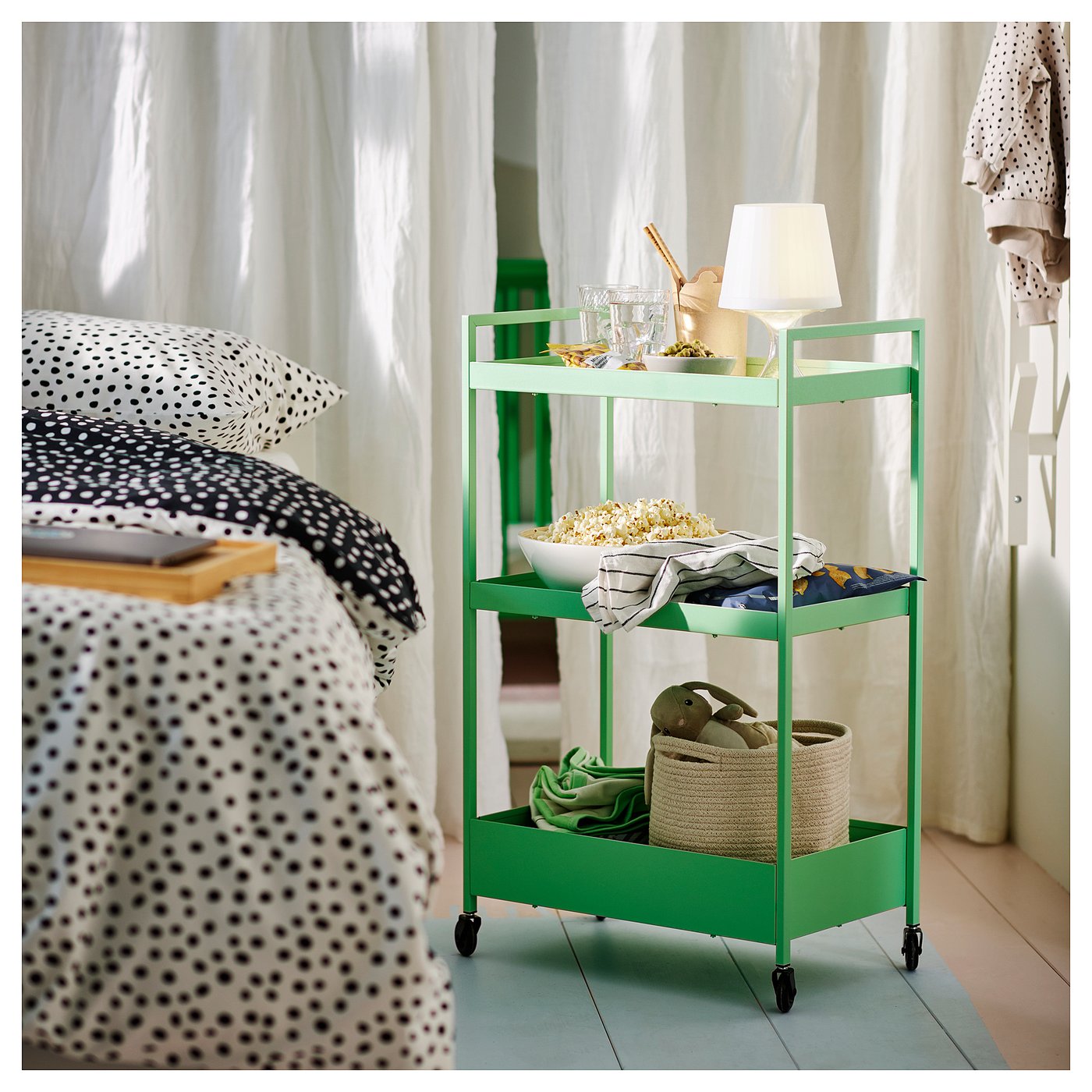 NISSAFORS trolley, light green, 50.5x30x83 cm - IKEA