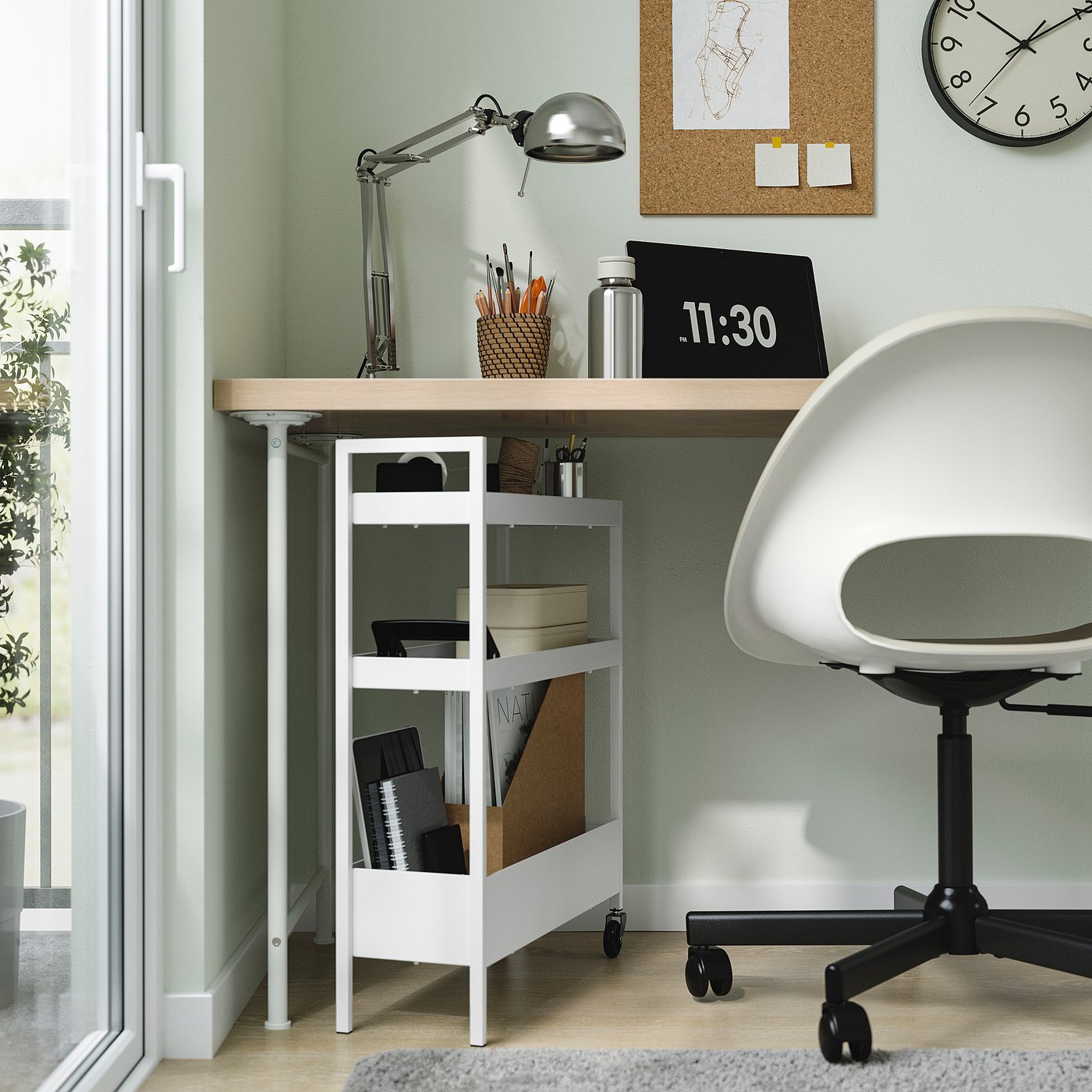 NISSAFORS trolley, white, 50.5x19x67 cm - IKEA