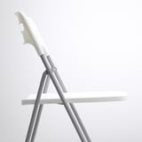 NISSE Folding chair, silver-colour/white