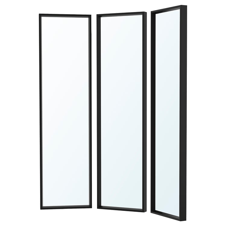 NISSEDAL mirror combination, black, 130x150 cm IKEA