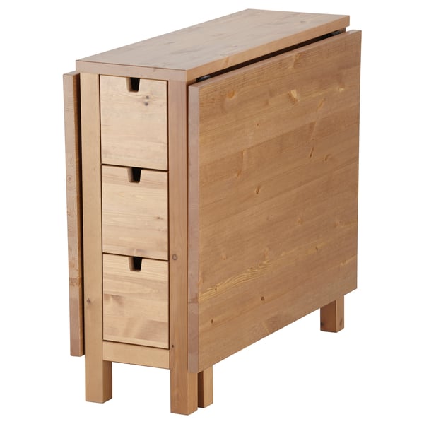 NORDEN gateleg table, antique stain, 26/87/148x80 cm IKEA