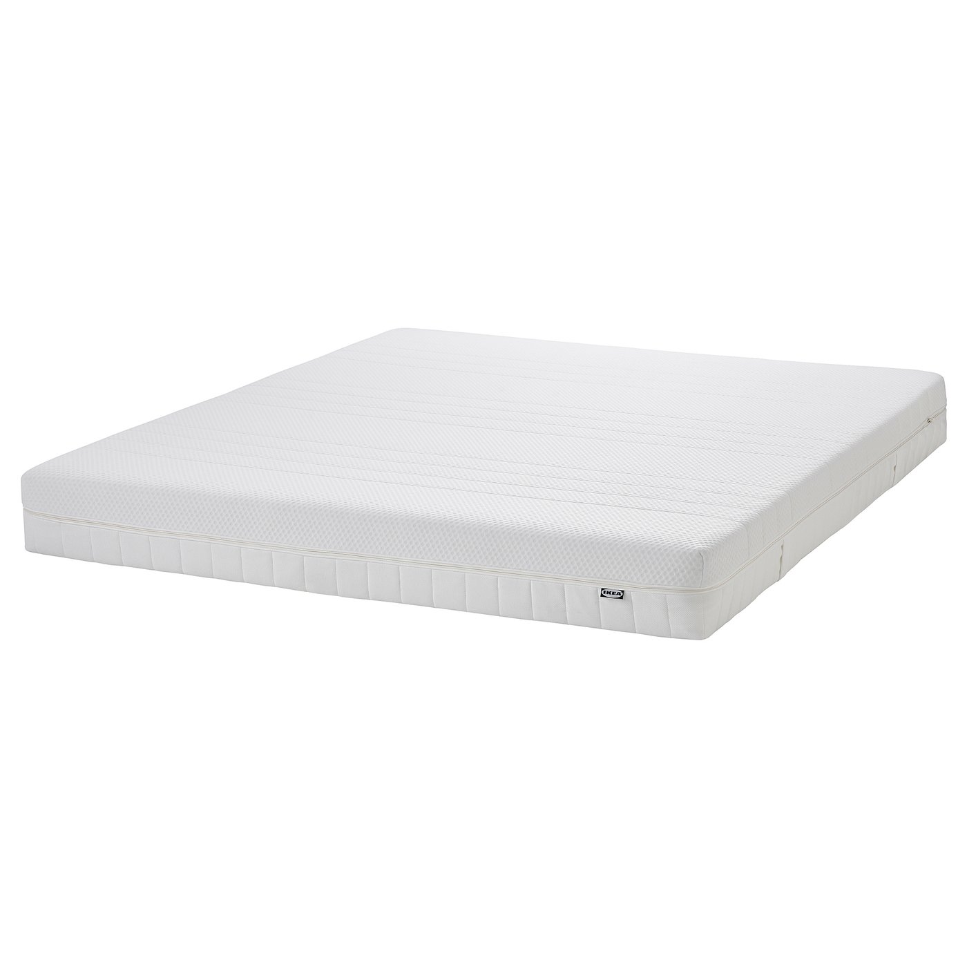 NORDLI bed frame with storage and mattress, white/Åkrehamn