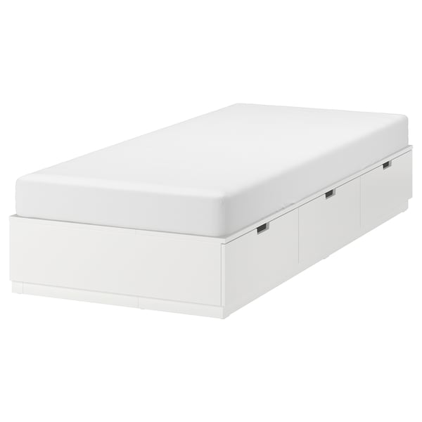 Nordli Bed Frame With Storage White Ikea