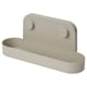 ÖBONÄS Wall shelf with suction cup, grey-beige, 28 cm