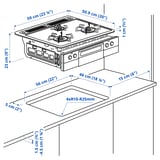 ÖSSJÖ LPG gas hob with fish grill, 59 cm