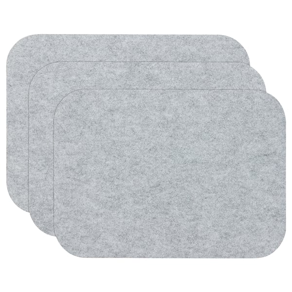 ÖVERSIKTLIG Place mat, set of 3, light grey