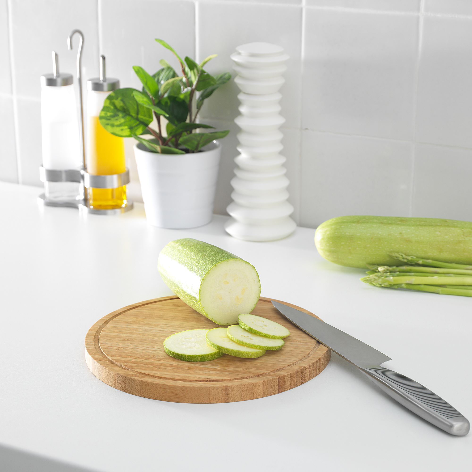 OLEBY Chopping board bamboo round IKEA