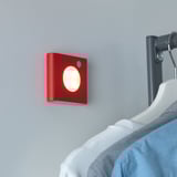 OLEBY Wardrobe lighting with sensor, red, 2 pack