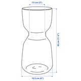 OMTÄNKSAM Vase, light grey, 30 cm