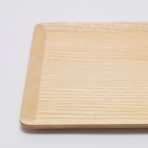 ORDNAD Tray, ash veneer, 20x28 cm