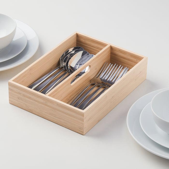 OSTBIT Cutlery tray, bamboo, 20x26 cm IKEA