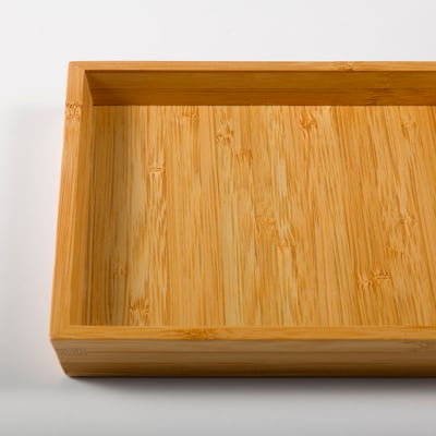 OSTBIT Tray, bamboo, 15x15 cm