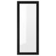 OXBERG Glass door, black oak effect, 40x97 cm