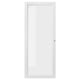 OXBERG white glass door, rectangular, sleek modern design, tempered glass panel, adjustable hinges.