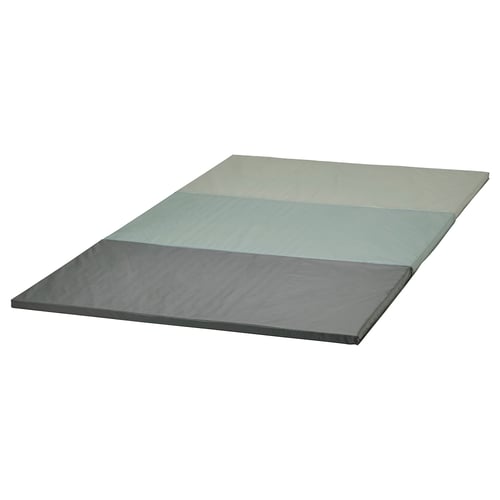 PASSBIT mat, blue & grey, foldable, padded, rectangular.
