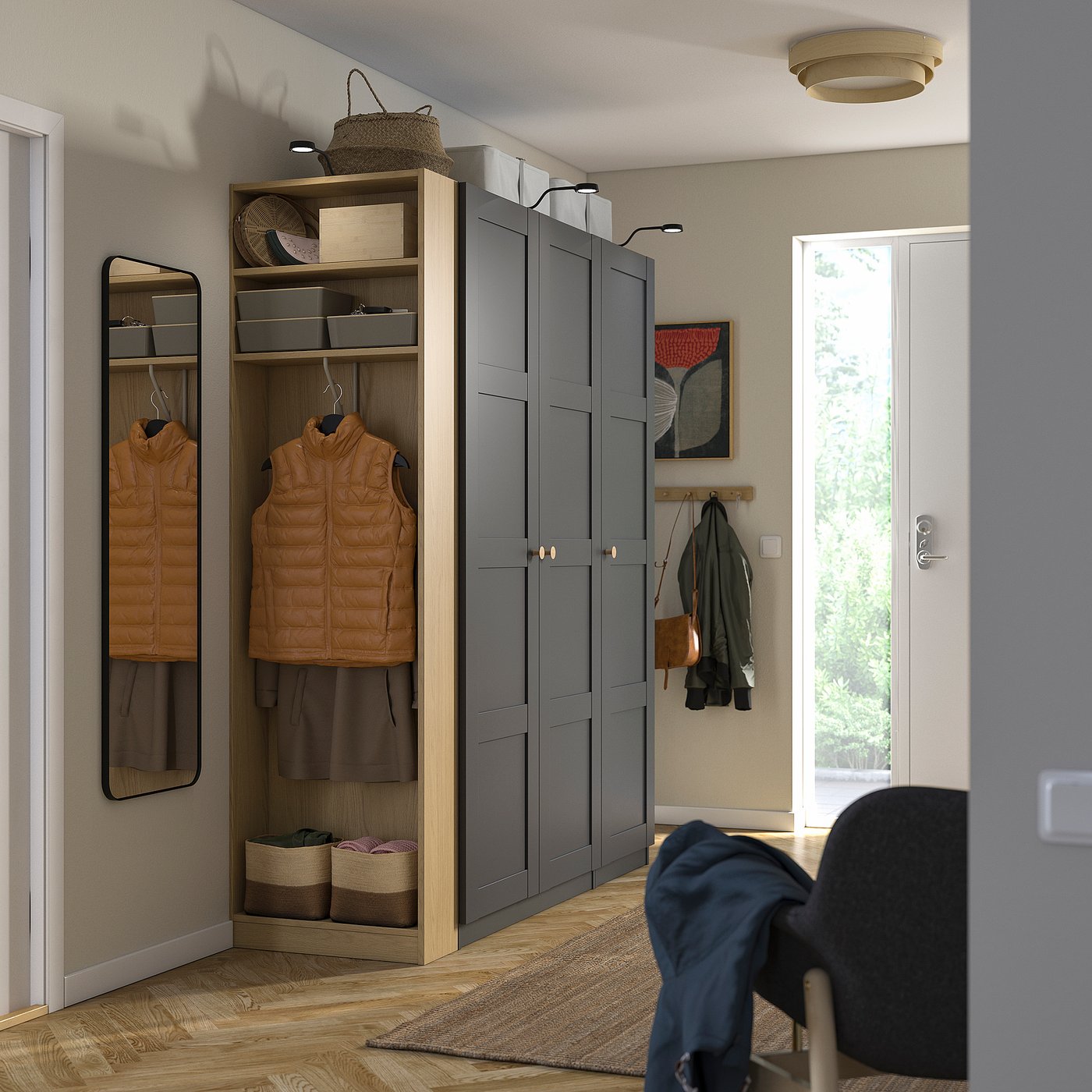 PAX add-on end-unit, oak effect, 20x58x201 cm - IKEA