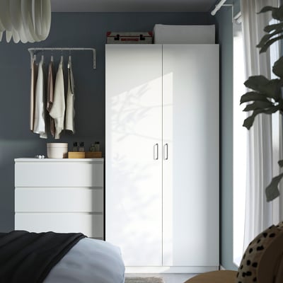 PAX / FORSAND Wardrobe, white/white, 100x60x201 cm