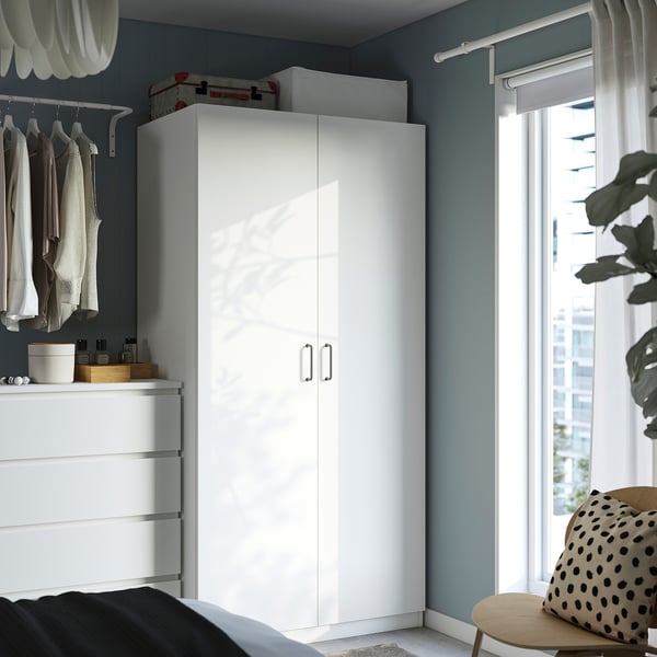 PAX / FORSAND Wardrobe, white/white, 100x60x201 cm