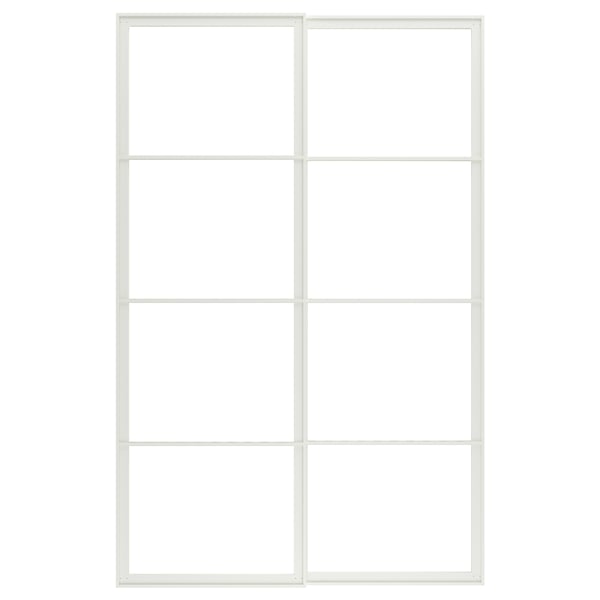 Empty PAX wardrobe frame, sleek & modern, ready for customization.