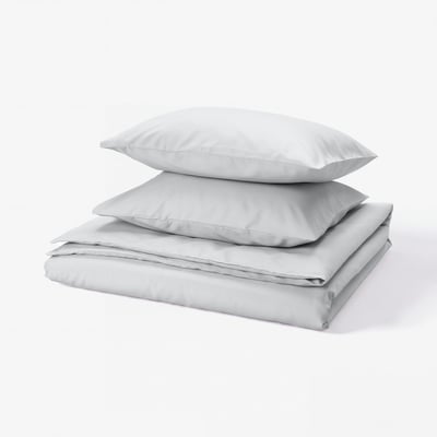 PILTANDVINGE Duvet cover and 2 pillowcases, grey, 200x200/50x60 cm