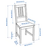 PINNTORP / PINNTORP Table and 4 chairs, light brown stained red stained/red stained, 125 cm