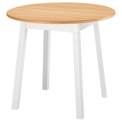 PINNTORP Table, light brown stained/white stained pine