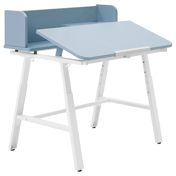 PIPLÄRKA / VIMUND Children's desk and chair, blue/light pink
