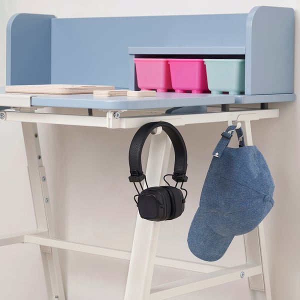PIPLÄRKA / VIMUND Children's desk and chair, blue/light pink