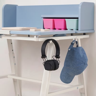 PIPLÄRKA / VIMUND Children's desk and chair, blue/light pink