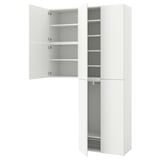 PLATSA Wardrobe w 6 doors, Fonnes white, 140x42x241 cm