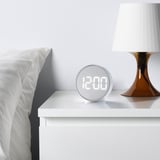 PLUGGET Alarm clock, white, 11 cm