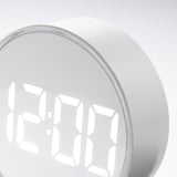 PLUGGET Alarm clock, white, 11 cm