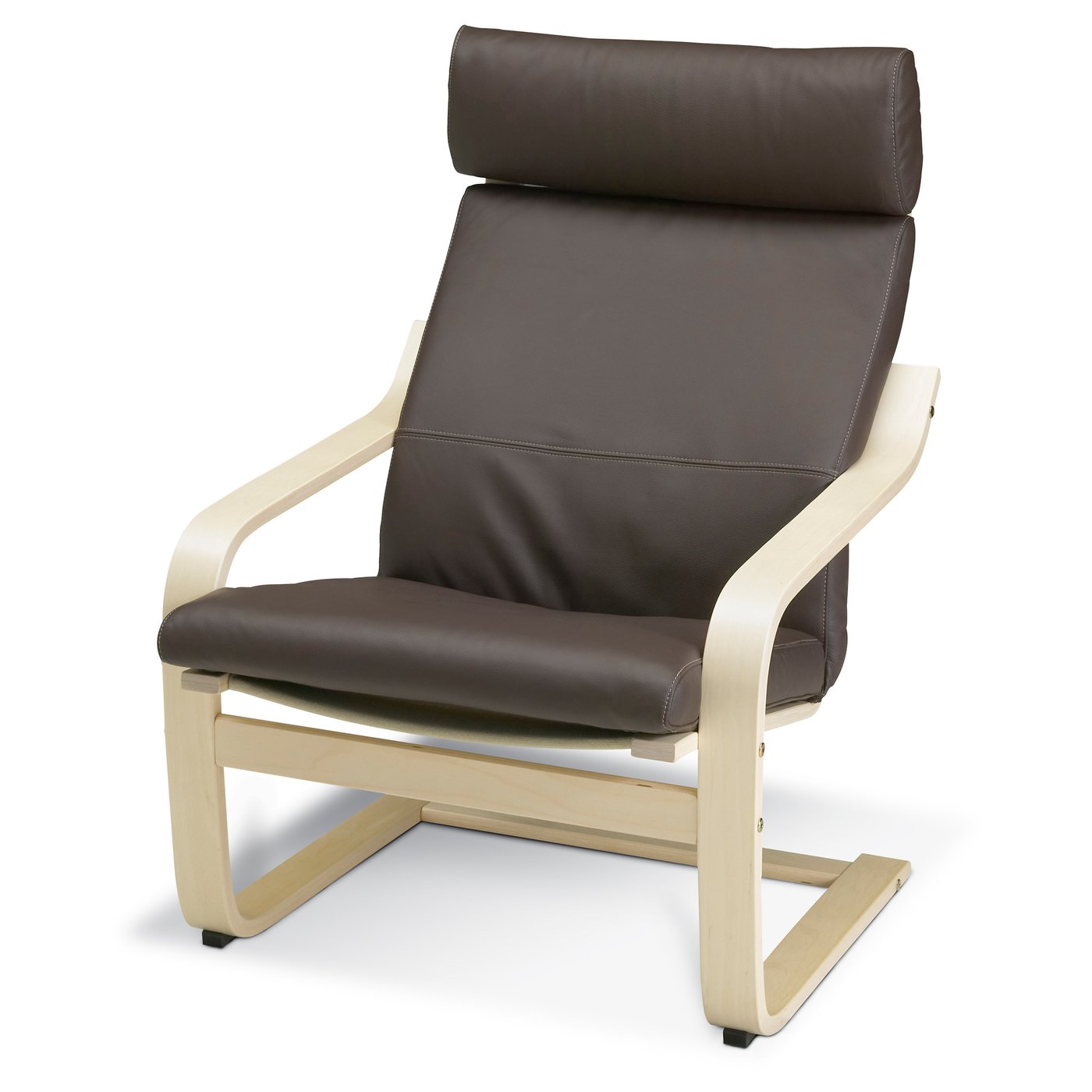Poang Armchair Birch Veneer Robust Glose Dark Brown Ikea