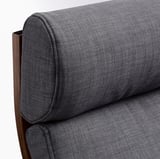 POÄNG Rocking-chair, brown/Skiftebo dark grey