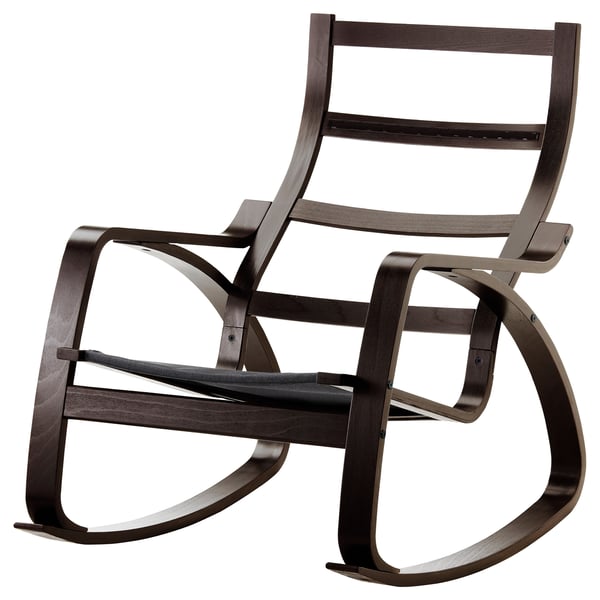 Poang Rocking Chair Frame Black Brown Ikea