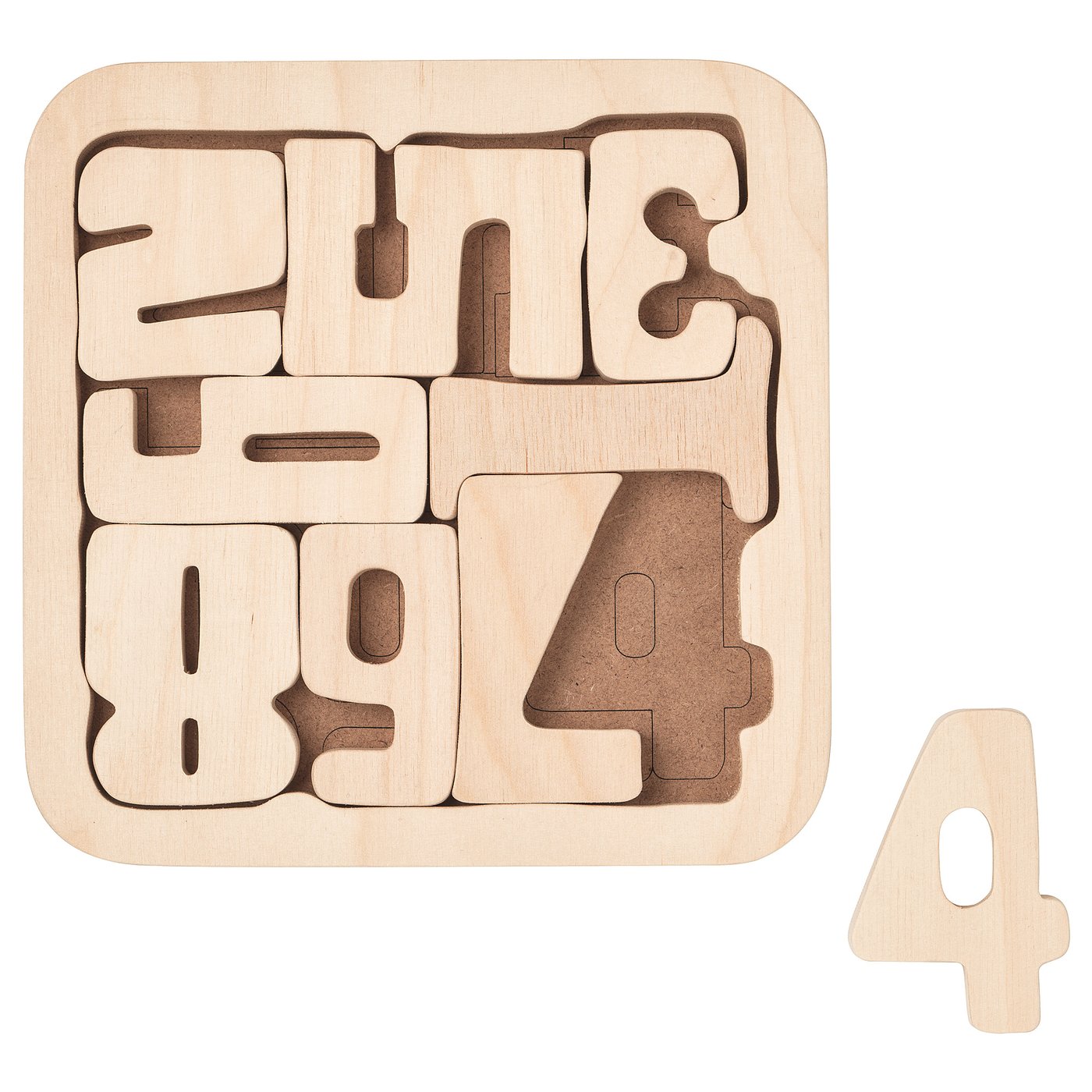 PYSSLA Puzzle numbers, plywood IKEA