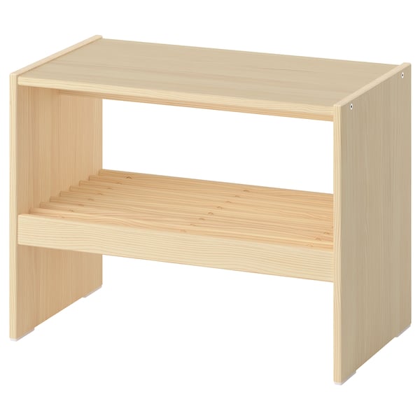 RAGGBERG Bench with shoe storage, pine, 60x35x45 cm