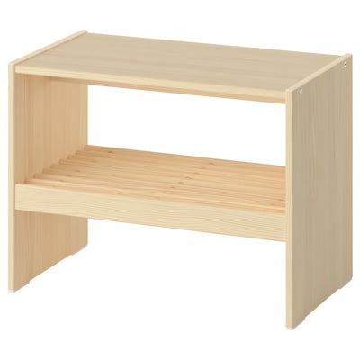 RAGGBERG Bench with shoe storage, pine, 60x35x45 cm