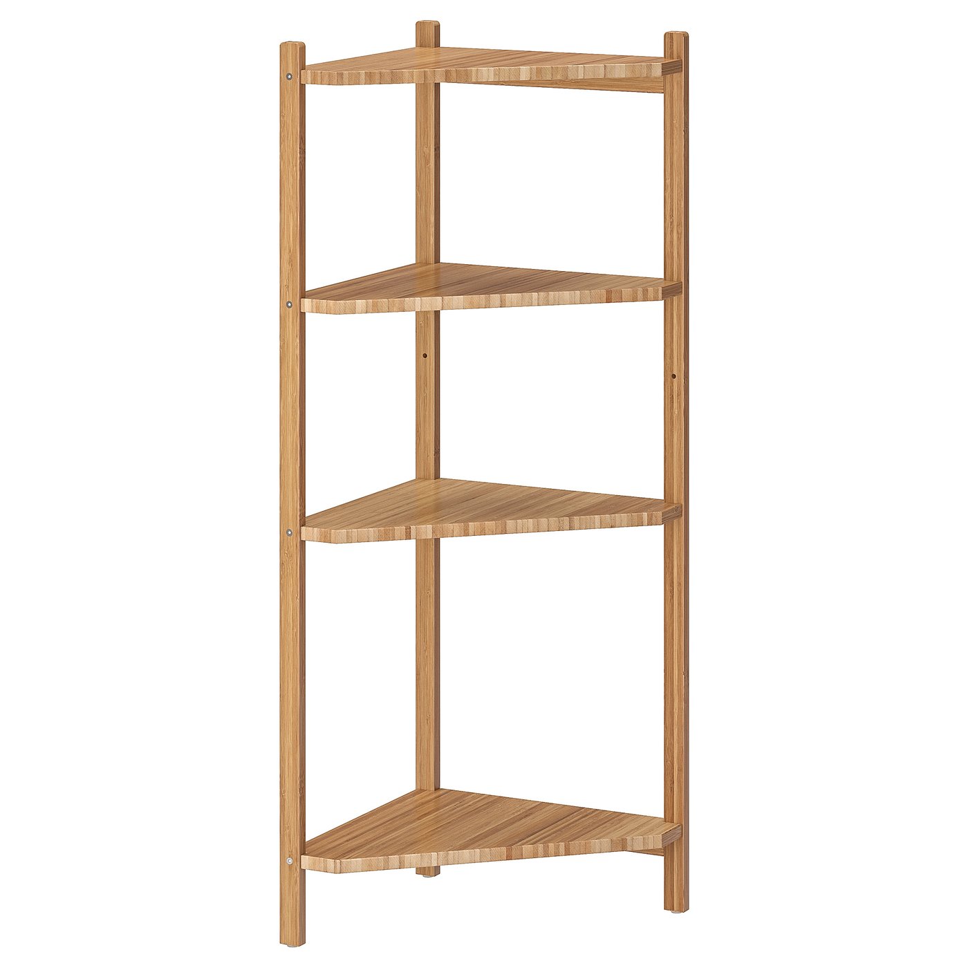 RÅGRUND Corner shelf unit, bamboo, 34x99 cm IKEA