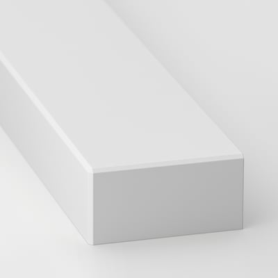 RAMSÅS Wall edging strip, for custom made worktop white/quartz