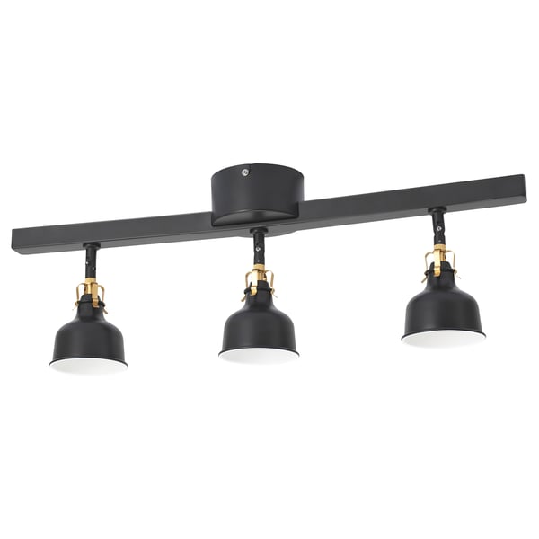 RANARP Ceiling track, 3-spots, black