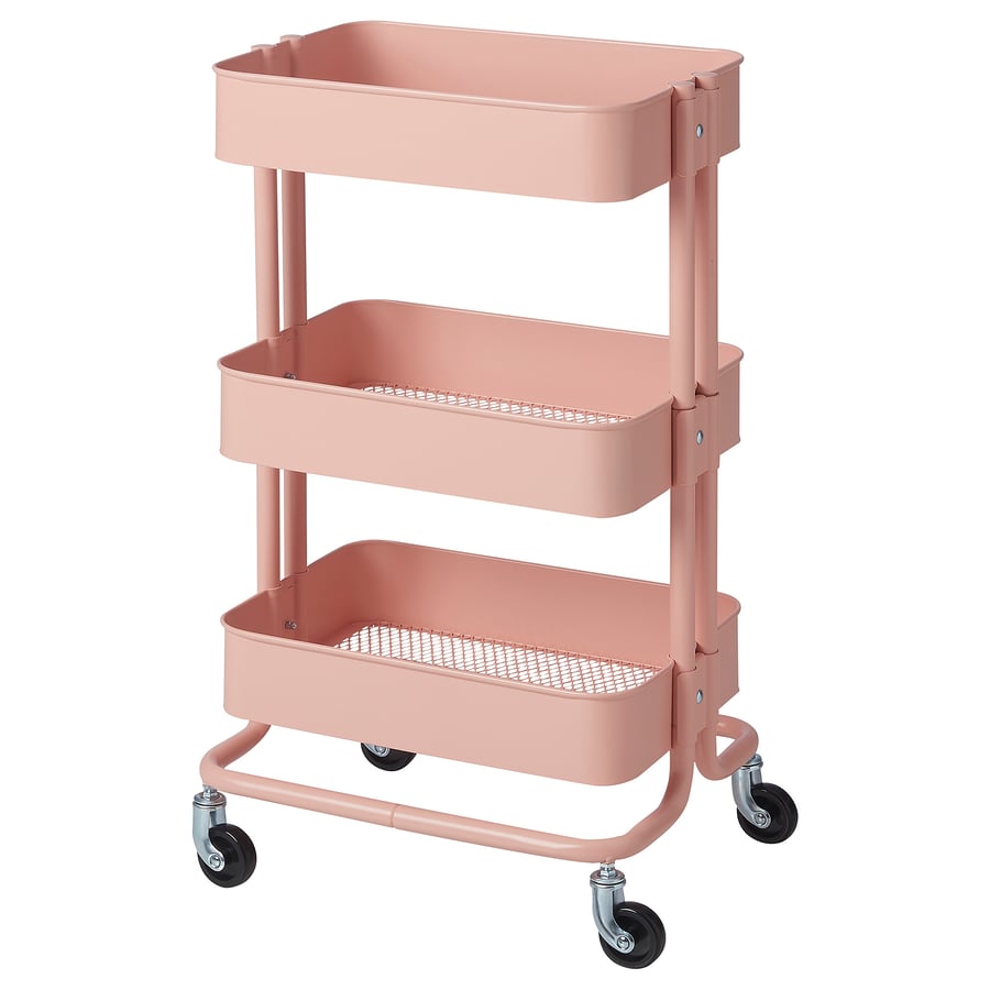 RÅSKOG Trolley, pinkred, 35x45x78 cm IKEA