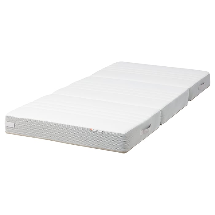 RAUDSAND Futon pocket sprung mattress, firm grey, 90x200 cm IKEA